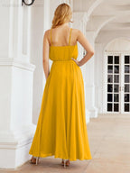 Baoleely  Halter Long Bridesmaid Dresses Formal A line Juniors Dress 28029