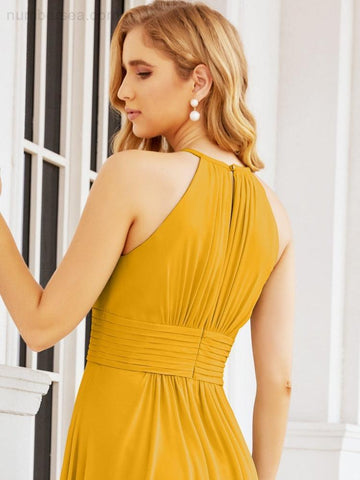 Vestidos de dama de honor Baoleely con escote tipo ojo de cerradura, sin mangas, para fiestas formales de noche y graduación 28043