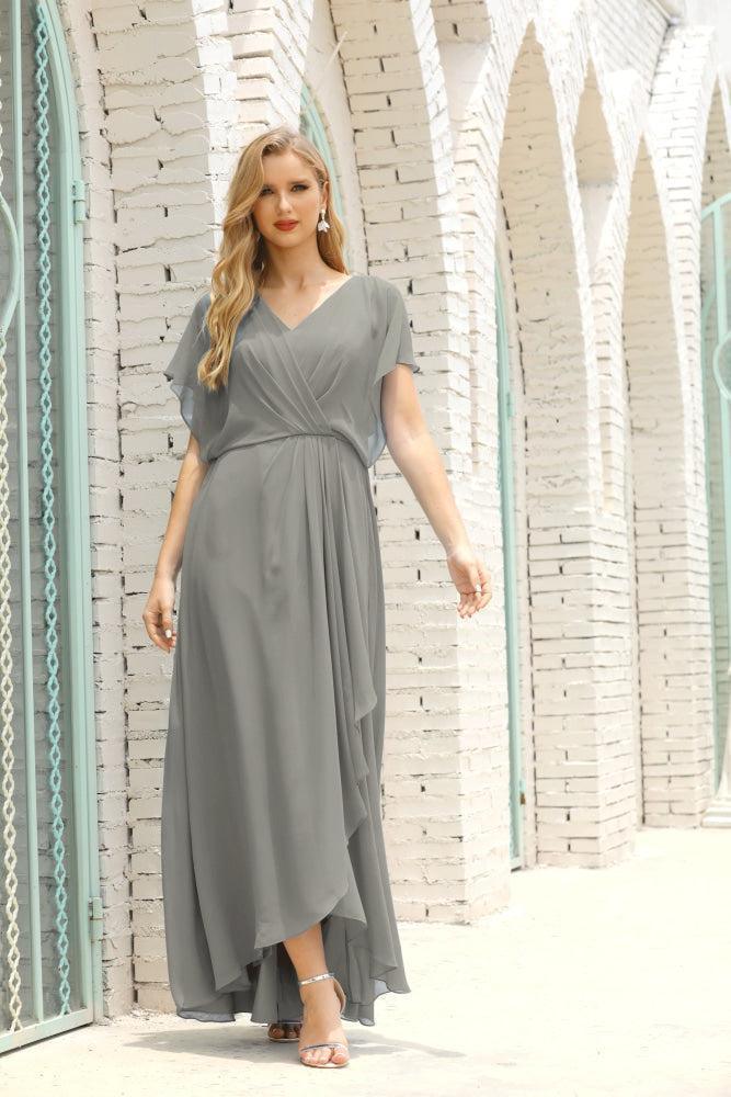 Vestido Baoleely para la madre de la novia, talla grande, escote en V, largo hasta el suelo, formal, para invitada de boda 28020