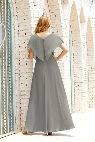 Vestido Baoleely para la madre de la novia, talla grande, escote en V, largo hasta el suelo, formal, para invitada de boda 28020