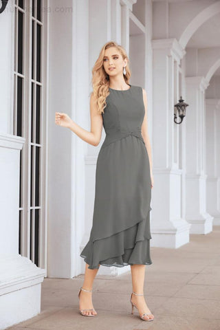 Vestido de fiesta formal de dos piezas corte A para la madre de la novia Sunderly SY28072