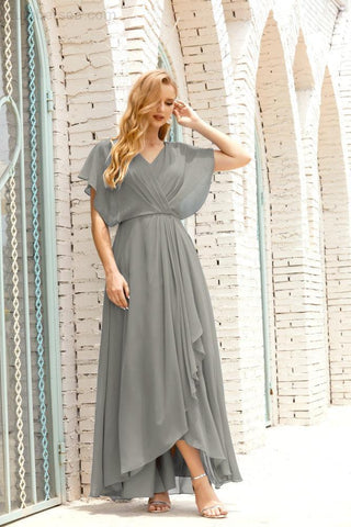 Vestido Baoleely para la madre de la novia, talla grande, escote en V, largo hasta el suelo, formal, para invitada de boda 28020