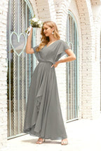 Vestido Baoleely para la madre de la novia, talla grande, escote en V, largo hasta el suelo, formal, para invitada de boda 28020