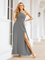 Baoleely One Shoulder Bridesmaid Dresses Long Formal Prom Gowns 28048