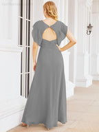 Robe de demoiselle d'honneur Sunnderly, robe de bal formelle à cape, robe dos nu pour la mère de la mariée SY28058 