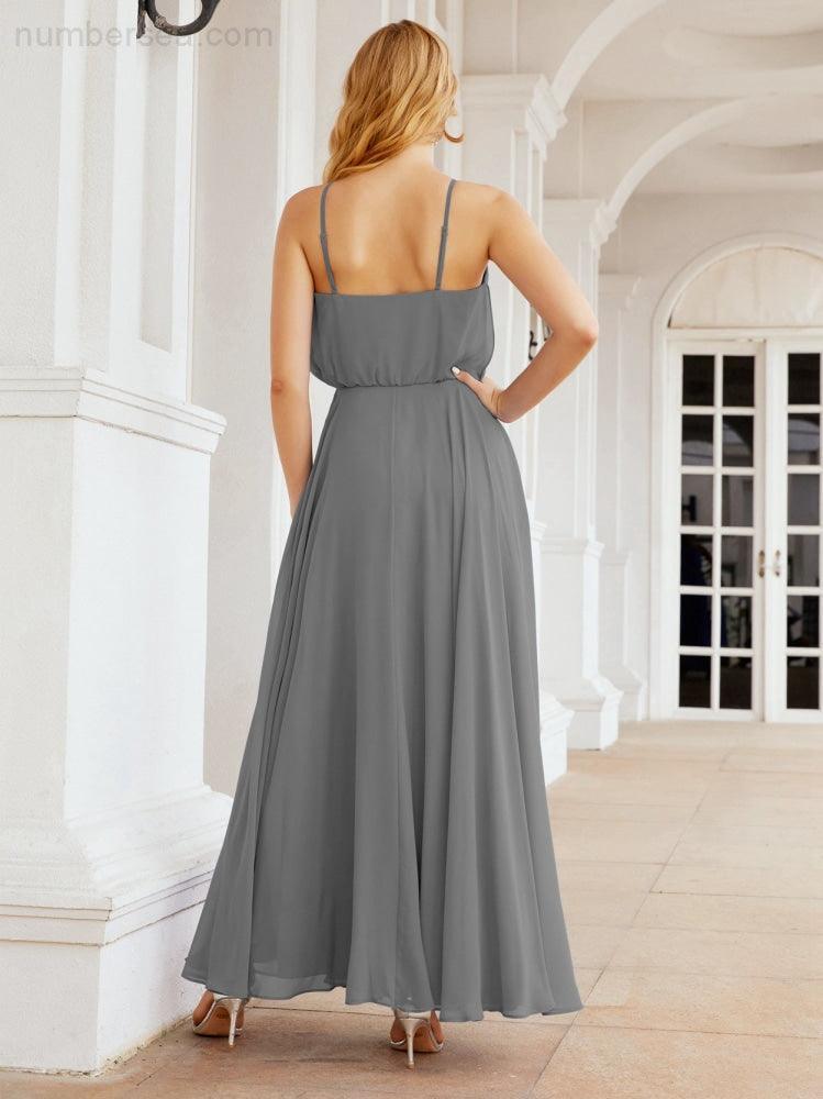 Baoleely  Halter Long Bridesmaid Dresses Formal A line Juniors Dress 28029