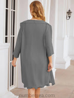 Vestidos de la madre de la novia de Sunderly, vestido de graduación, vestido plisado informal SY28065