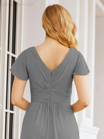 Baoleely Formal Prom Gowns for Mother of The Bride Cap Sleeves Bridesmaid Dress 28047