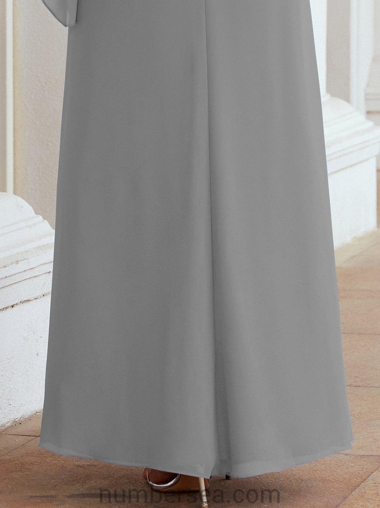 Vestido largo de fiesta formal Sunderly para la madre de la novia con capa de volantes SY28026