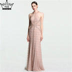 On Sale No Return No Refund Sale  Newest  Fashion Sexy Mermaid Evening Dresses  Halter Beading Luxury  Elegant  Evening Party Dress Real Photo LA6124