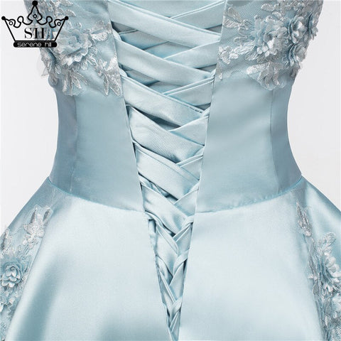 Robe de soirée courte sans bretelles, sexy, en satin, avec appliques, en solde, sans retour, sans remboursement, HA2076 