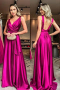 Robes de soirée en satin coupe A Sunnderly SYP1