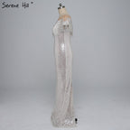 On Sale no return no refund Sale 2025 Beading Tassel Latest Evening gown Designs Sleeveless Fashion Sexy Mermaid Sequin Evening Dress Real Photo LA6378
