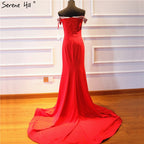 On Sale No Return No Refund 2025 Mermaid Elegant Fashion New Evening Dresses Off Shoulder Sexy Simple Formal Evening Gowns LA6510