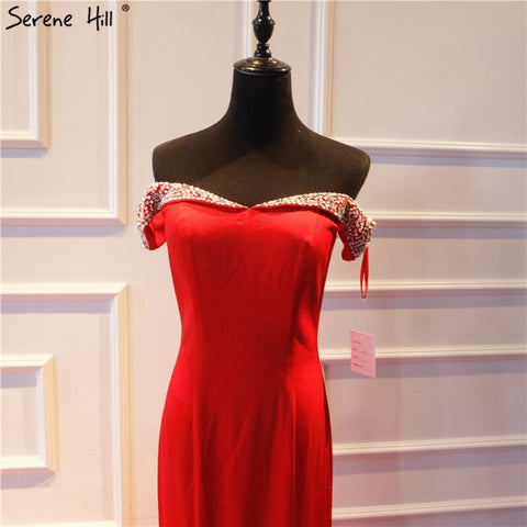 On Sale No Return No Refund 2025 Mermaid Elegant Fashion New Evening Dresses Off Shoulder Sexy Simple Formal Evening Gowns LA6510