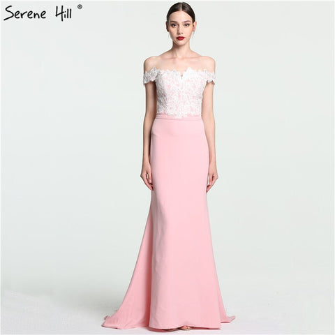 En solde, aucun retour, aucun remboursement. Solde 2025. Robe de soirée sirène à épaules dénudées, sans manches, sexy et élégante, en mousseline de soie, LA6115 