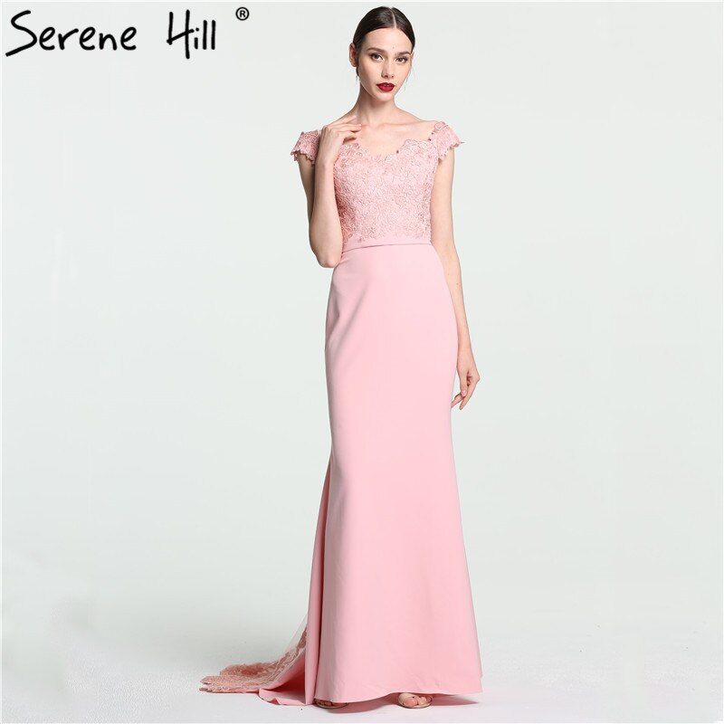 On Sale no return no refund Sale 2025 Off Shoulder Fashion Mermaid Evening Gowns Sleeveless Sexy Elegant Chiffon Evening Dress LA6115