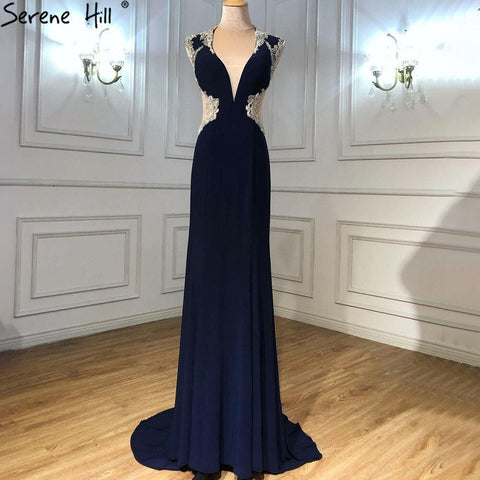 On Sale no return no refund Sale 2025 Red Deep V-Neck Sexy Evening Dresses Beading Sleeveless Bride Toasting Evening Gowns LA6680