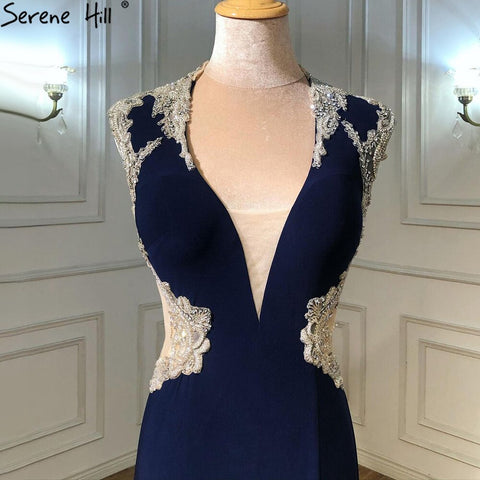 On Sale no return no refund Sale 2025 Red Deep V-Neck Sexy Evening Dresses Beading Sleeveless Bride Toasting Evening Gowns LA6680