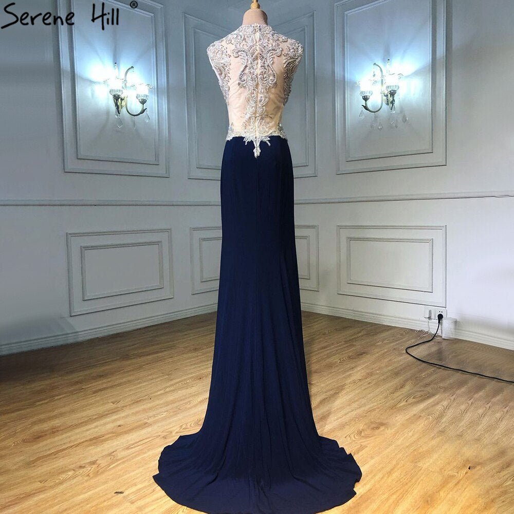On Sale no return no refund Sale 2025 Red Deep V-Neck Sexy Evening Dresses Beading Sleeveless Bride Toasting Evening Gowns LA6680