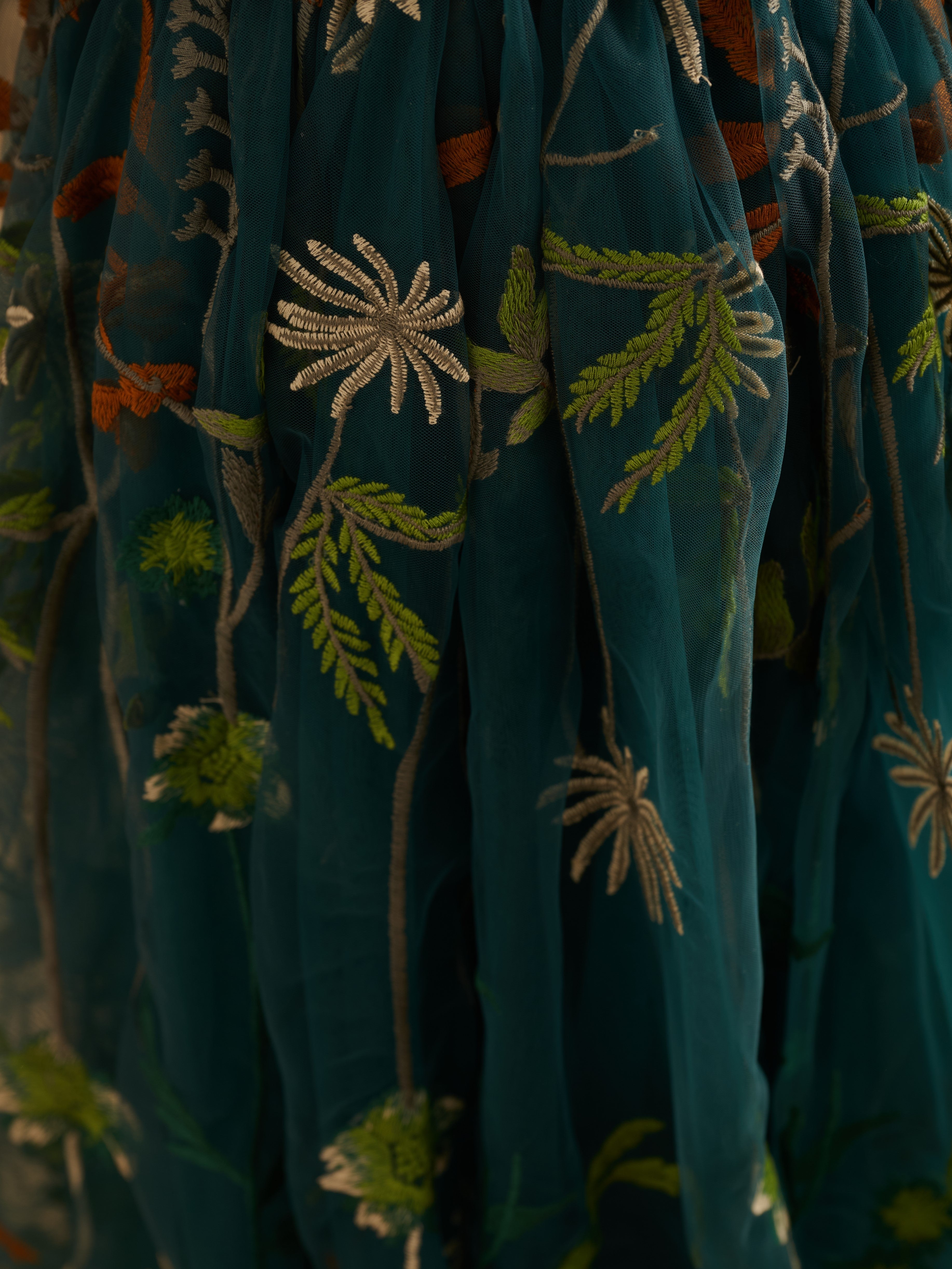 Robe de demoiselle d'honneur bohème de jardin en tulle, coupe trapèze, longue 