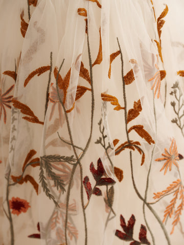 Vestido largo de tul estilo boho para niña de las flores 