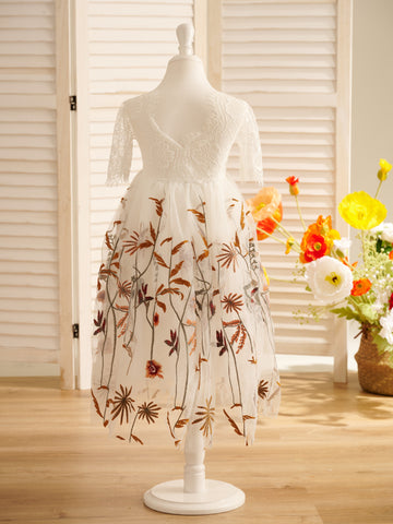 Vestido largo de tul estilo boho para niña de las flores 