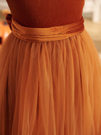 Robe de demoiselle d'honneur d'hiver en velours, longue jusqu'au sol 