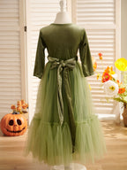 Robe de demoiselle d'honneur d'hiver en velours, longueur cheville 