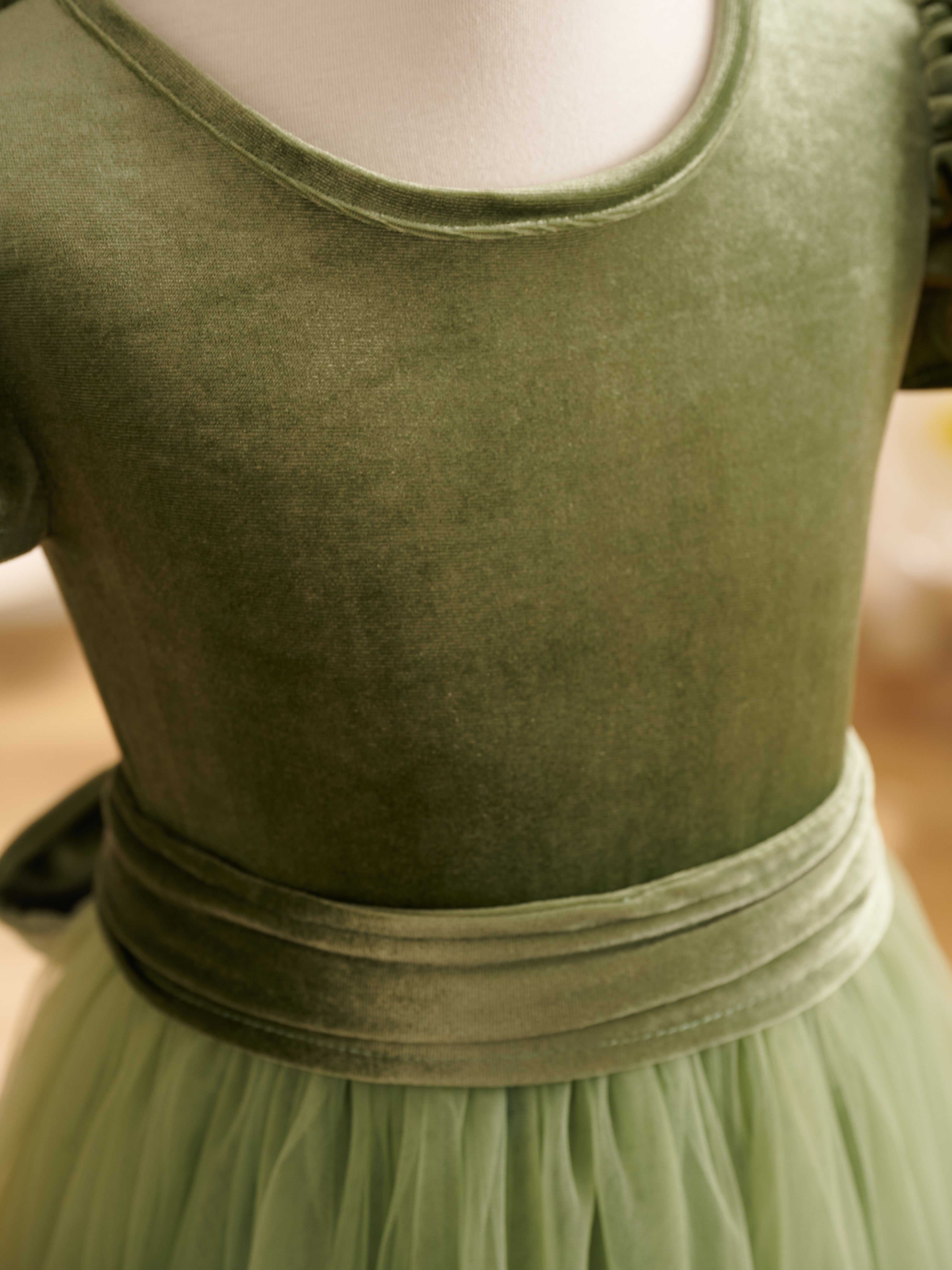 Robe de demoiselle d'honneur d'hiver en velours, longue jusqu'au sol 