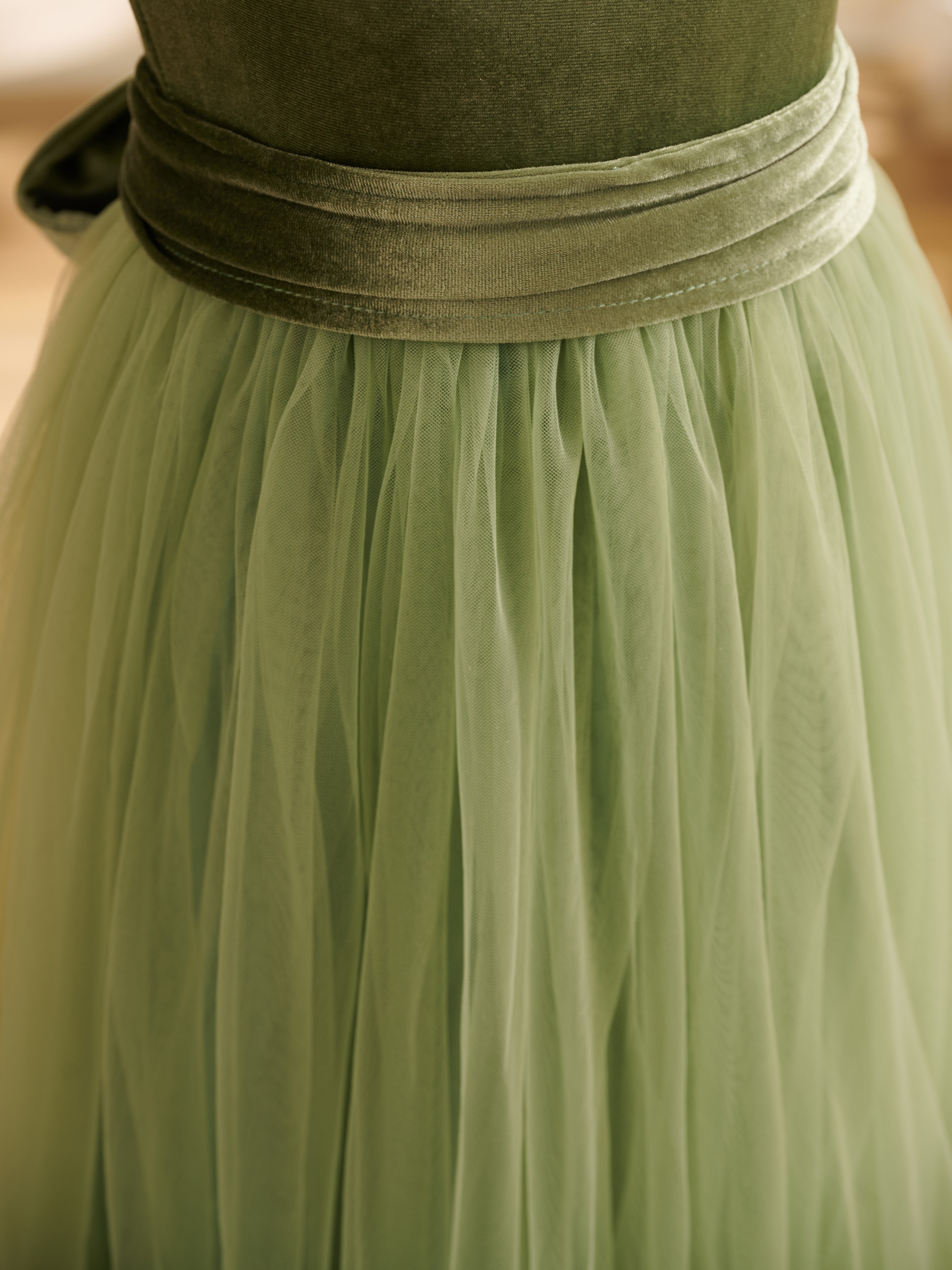 Robe de demoiselle d'honneur d'hiver en velours, longue jusqu'au sol 