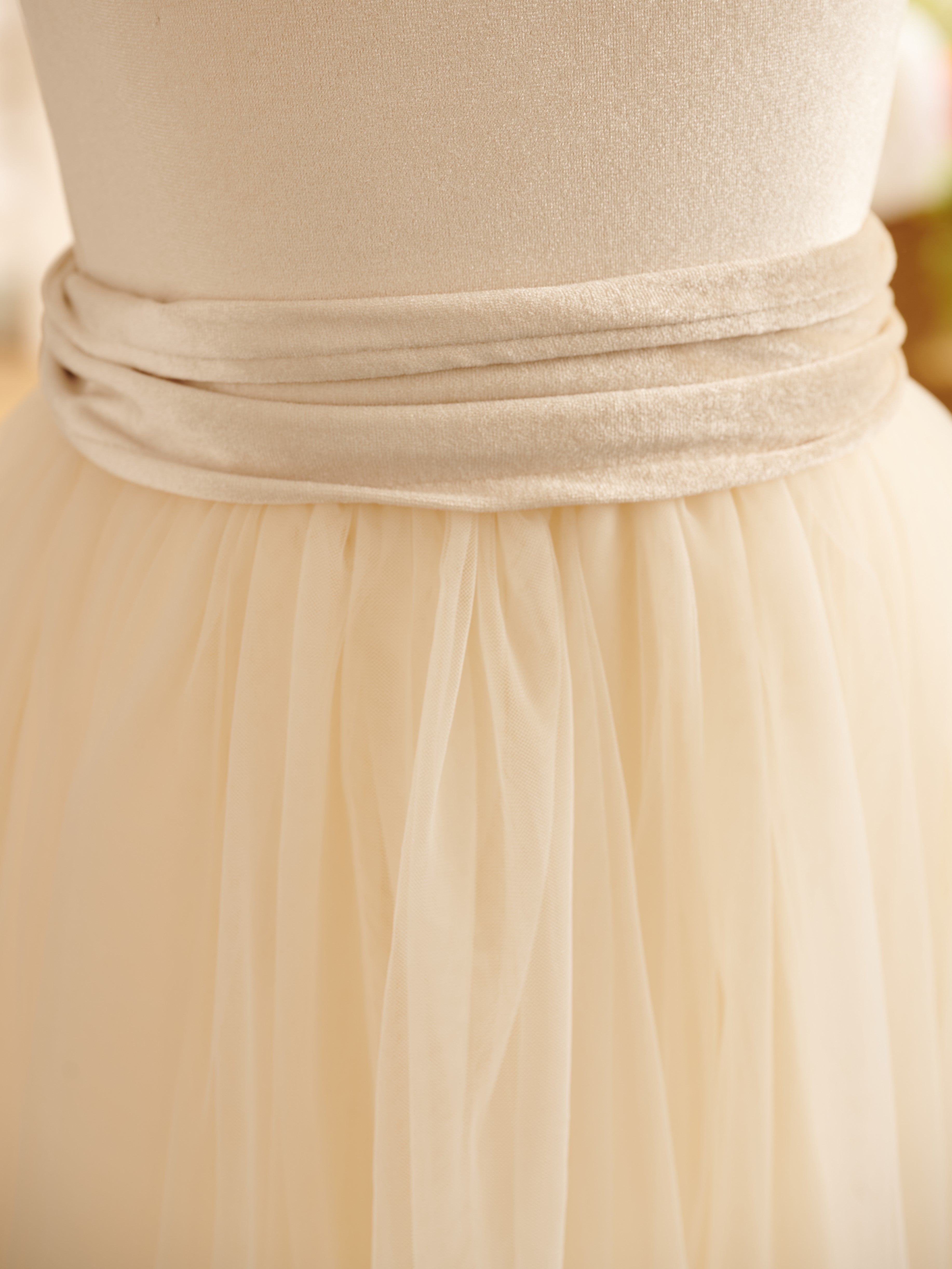 Robe de demoiselle d'honneur d'hiver en velours, longue jusqu'au sol 