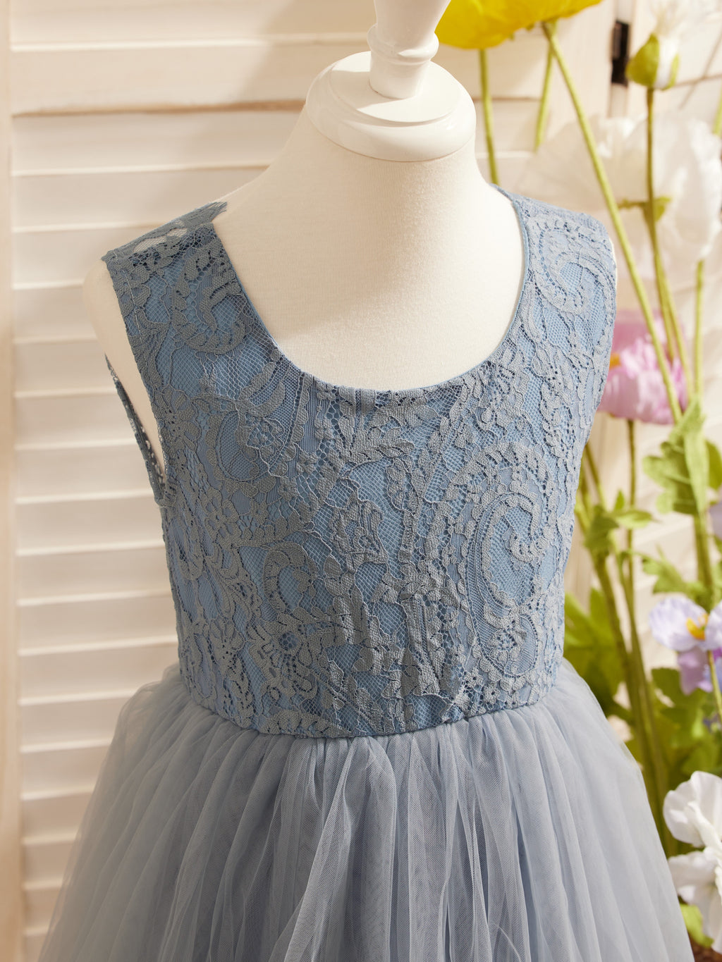 Vestido blanco de tul hasta el suelo (2003227895) 