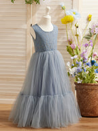 Vestido blanco de tul hasta el suelo (2003227895) 
