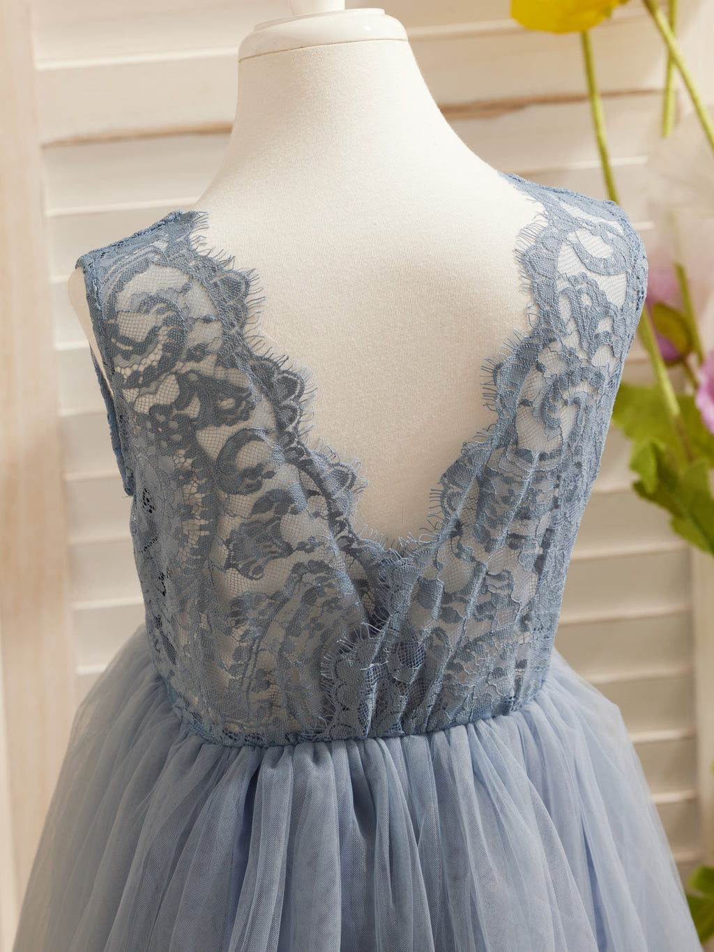 Vestido blanco de tul hasta el suelo (2003227895) 
