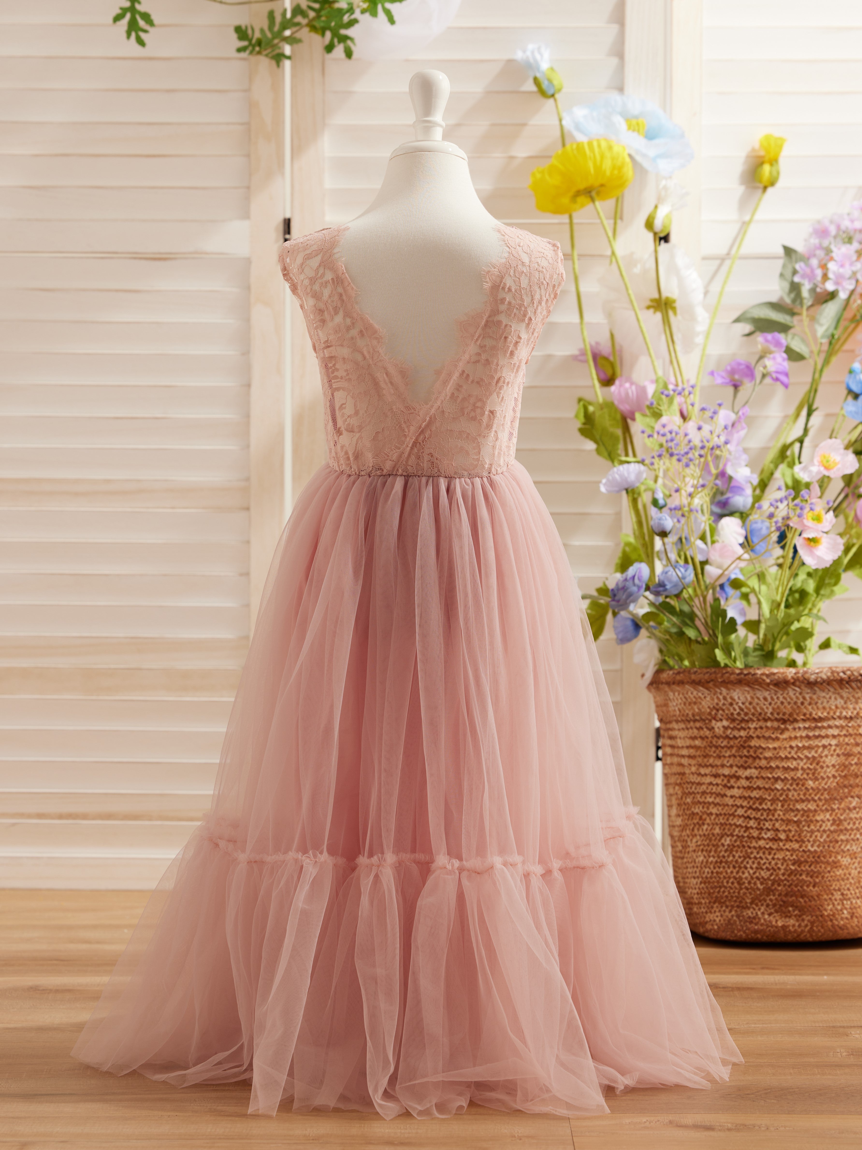 Vestido blanco de tul hasta el suelo (2003227895) 