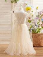 Vestido blanco de tul hasta el suelo (2003227895) 