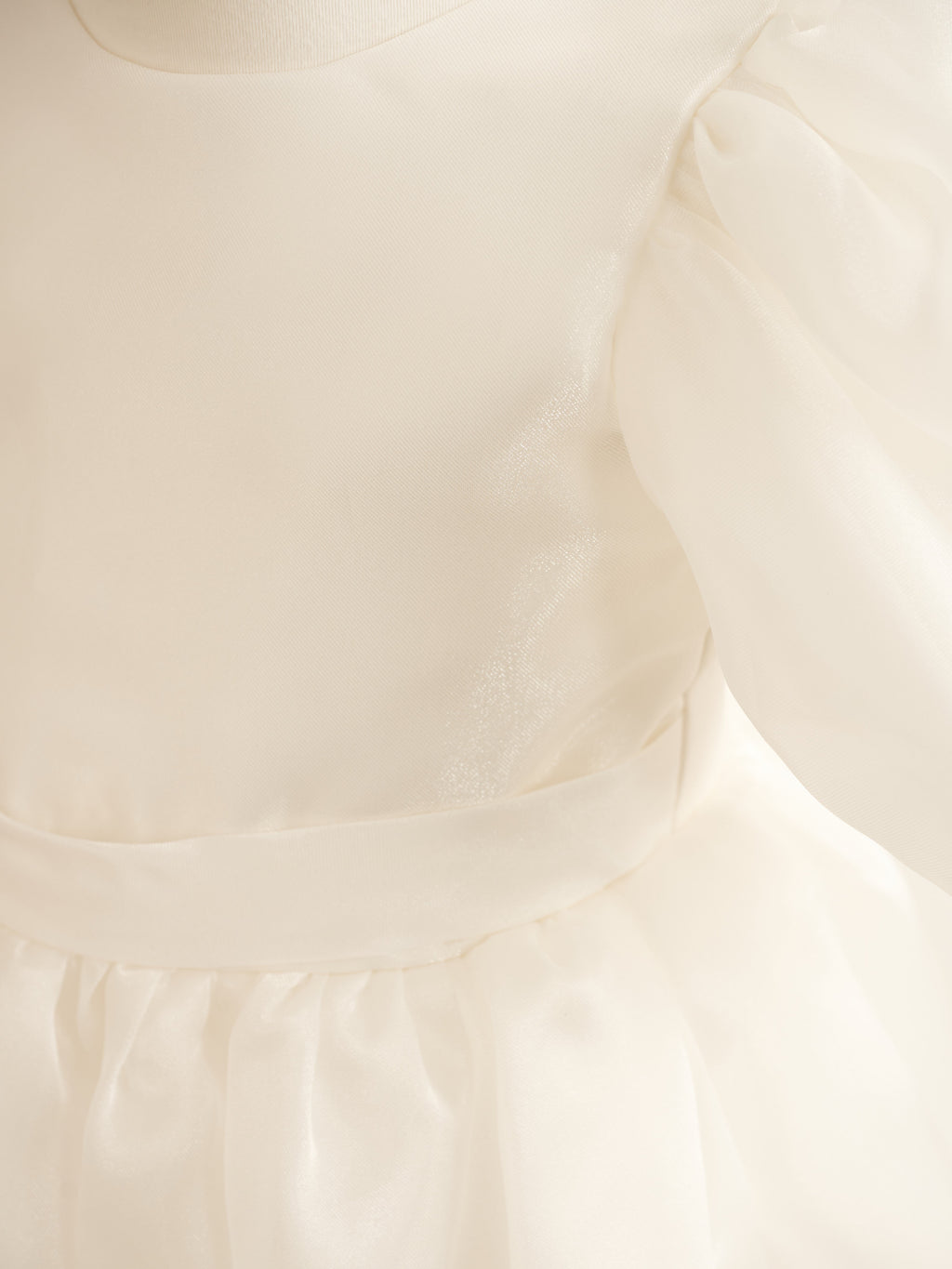 Vestido de princesa/de organza para niña de las flores de la primera comunión, hasta la rodilla. 