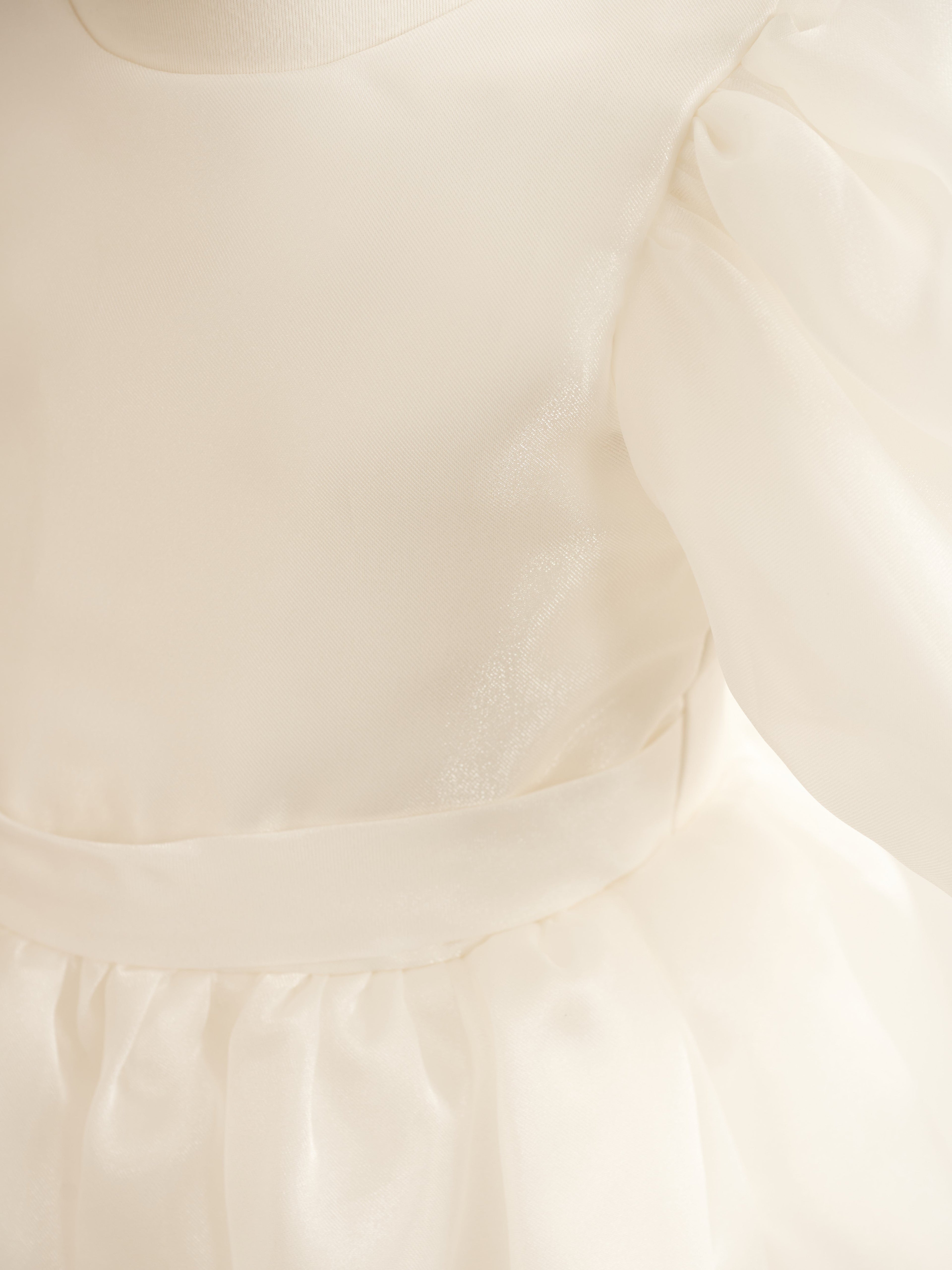 Vestido de princesa/de organza para niña de las flores de la primera comunión, hasta la rodilla. 