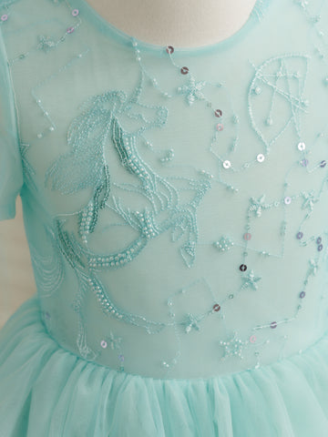 Vestido de princesa/vestido de tul hasta la rodilla para fiesta de primer cumpleaños de niña 