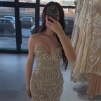 Vestido de noche palabra de honor color nude 2025 con borla de cuentas y capa corta desmontable con flecos para ocasiones formales LA72876