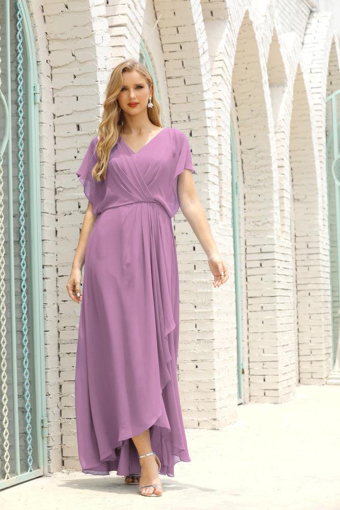 Vestido Baoleely para la madre de la novia, talla grande, escote en V, largo hasta el suelo, formal, para invitada de boda 28020