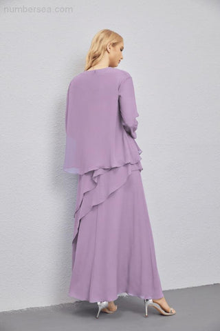 Vestidos de madre de la novia con cárdigan ligero abierto al frente, vestido formal de fiesta 28081 