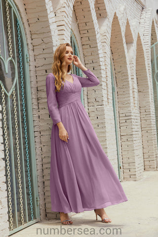 Baoleely Bridesmaid Dress Chiffon Formal Party Dress Evening Dress 28016