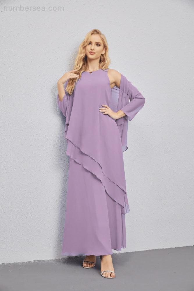 Vestidos de madre de la novia con cárdigan ligero abierto al frente, vestido formal de fiesta 28081 