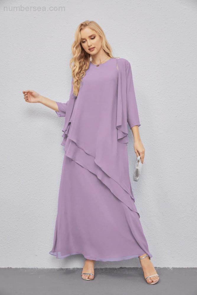 Vestidos de madre de la novia con cárdigan ligero abierto al frente, vestido formal de fiesta 28081 