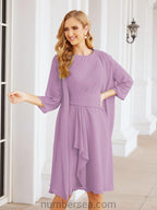 Vestidos de la madre de la novia de Sunderly, vestido de graduación, vestido plisado informal SY28065