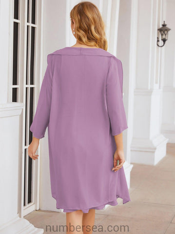 Vestidos de la madre de la novia de Sunderly, vestido de graduación, vestido plisado informal SY28065