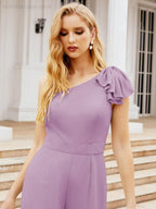 Baoleely Women's One Shoulder Long Jumpsuit Formal Evening Dress Long Bridesmaid Dresses Pants Wedding Party 28034