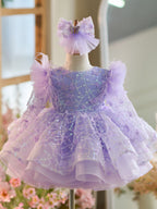 Vestido de tul con lentejuelas hasta la rodilla para bebé niña 